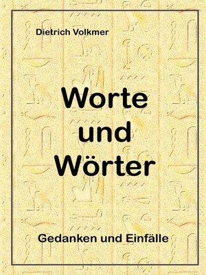 cover image of Worte und Wörter